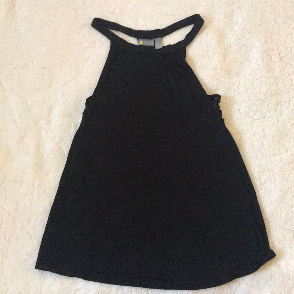 Zella | Muscle Halter Workout Tank With Side Cut Outs in Black Size XS - Picture 5 of 11